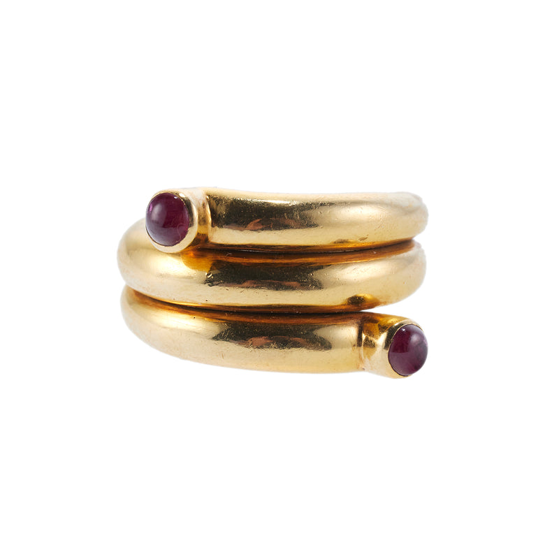 Tiffany & Co Schlumberger Ruby Gold Wrap Ring