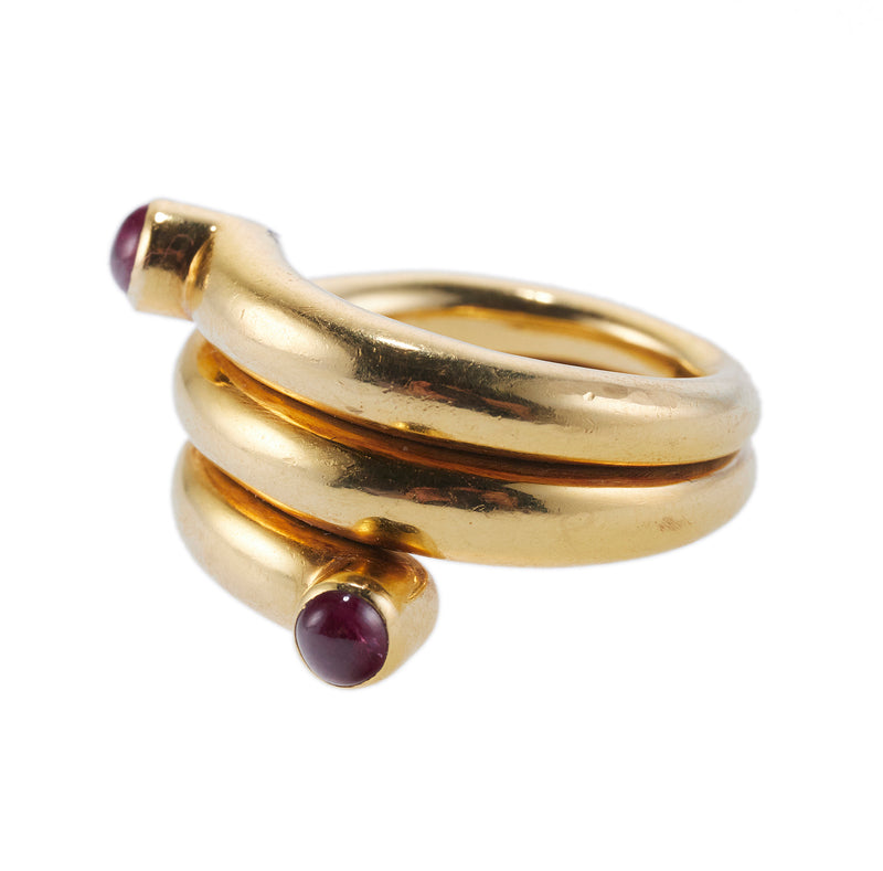 Tiffany & Co Schlumberger Ruby Gold Wrap Ring
