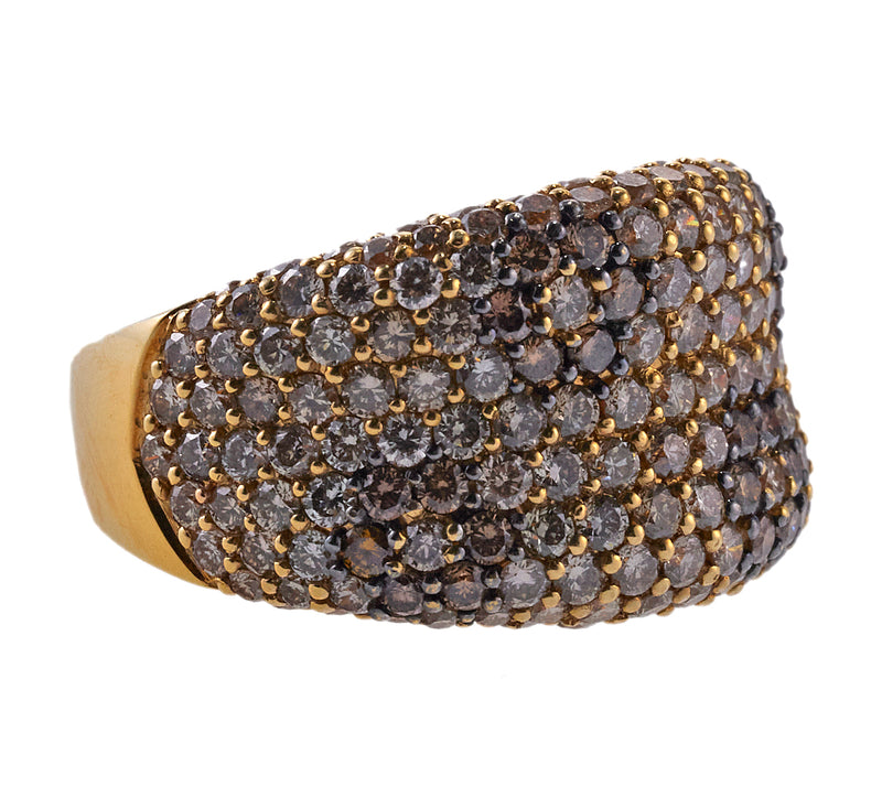 Roberto Coin Fantasia Fancy Diamond Gold Flower Ring