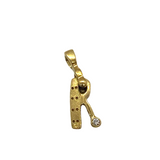 New Alex Sepkus Alphabet 18K Gold Diamond Letter R Charm Pendant