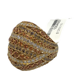 Asprey 18K Gold 3.60ctw Diamond 2.96ctw Yellow Sapphire Large Ring