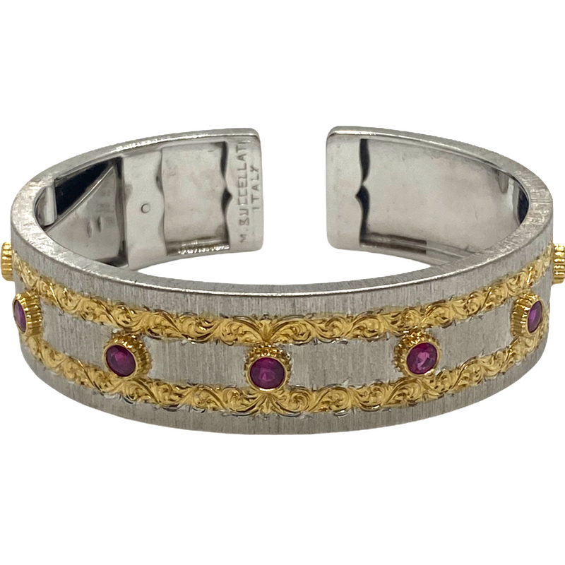 18kt White Gold Ruby & Diamond Tennis Bracelet – CJ Charles Jewelers