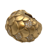 Pomellato Sirene 18K Gold Diamond Dome Ring
