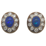Buccellati Black Opal Diamond Gold Earrings