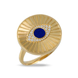 Doves Doron Paloma Diamond Gold Lapis Ring