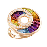Bellarri The Cove Gold Diamond Multi Gemstone Ring