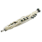 Trianon 18k White Gold Multi Strand Pearl Diamond Bracelet - Oak Gem