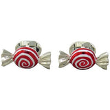 Deakin & Francis Sterling Sweet Round Swirl Candy Cufflinks - Oak Gem