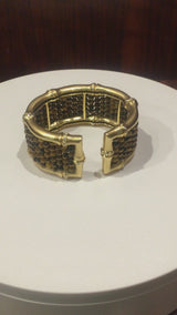 Mish New York Tiger's Eye Diamond Gold Bracelet