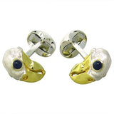 Deakin & Francis Sterling Silver Sapphire Dodo Bird Cufflinks - Oak Gem