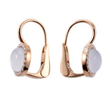 Roberto Coin Moonstone Diamond Gold Earrings