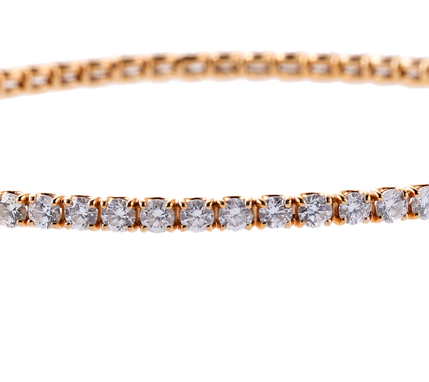 Roberto Coin 5.50 Carat Diamond Gold Bangle Bracelet