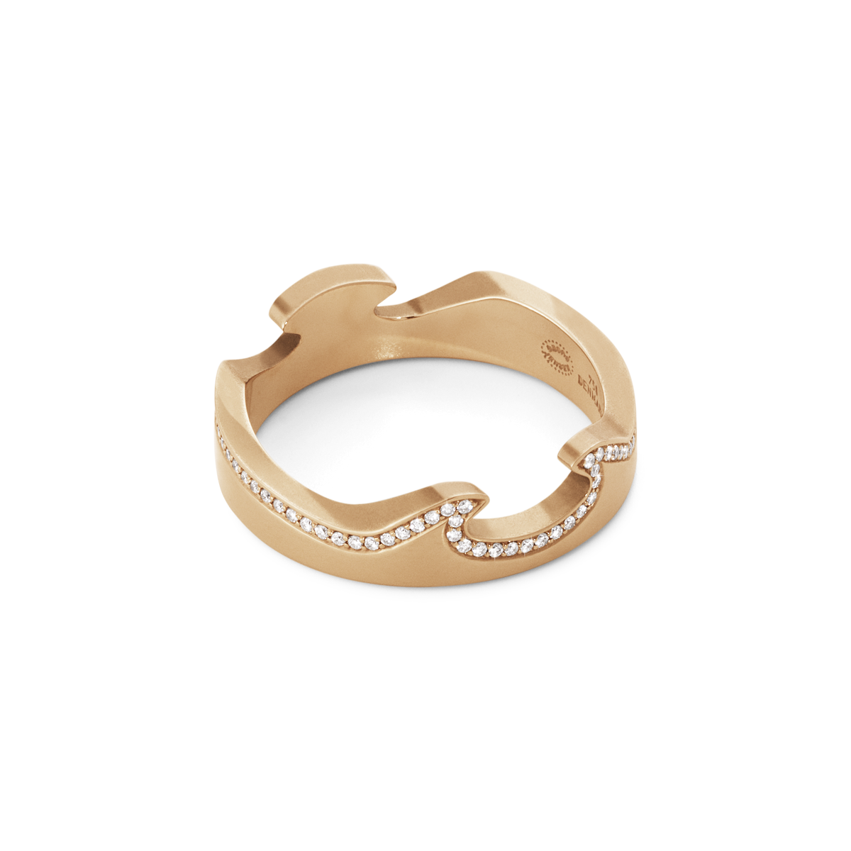 Georg Jensen Fusion Rose Gold Diamond End Ring #1371