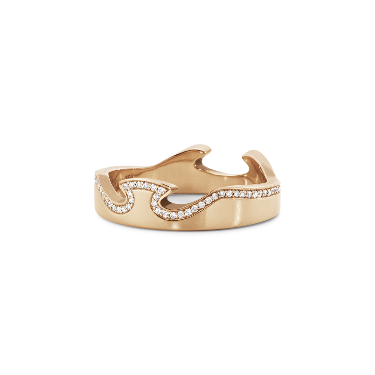 Georg Jensen Fusion Rose Gold Diamond End Ring #1371
