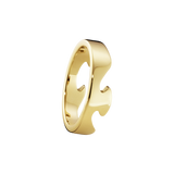 Georg Jensen Fusion 18k Yellow Gold End Ring #1367 B