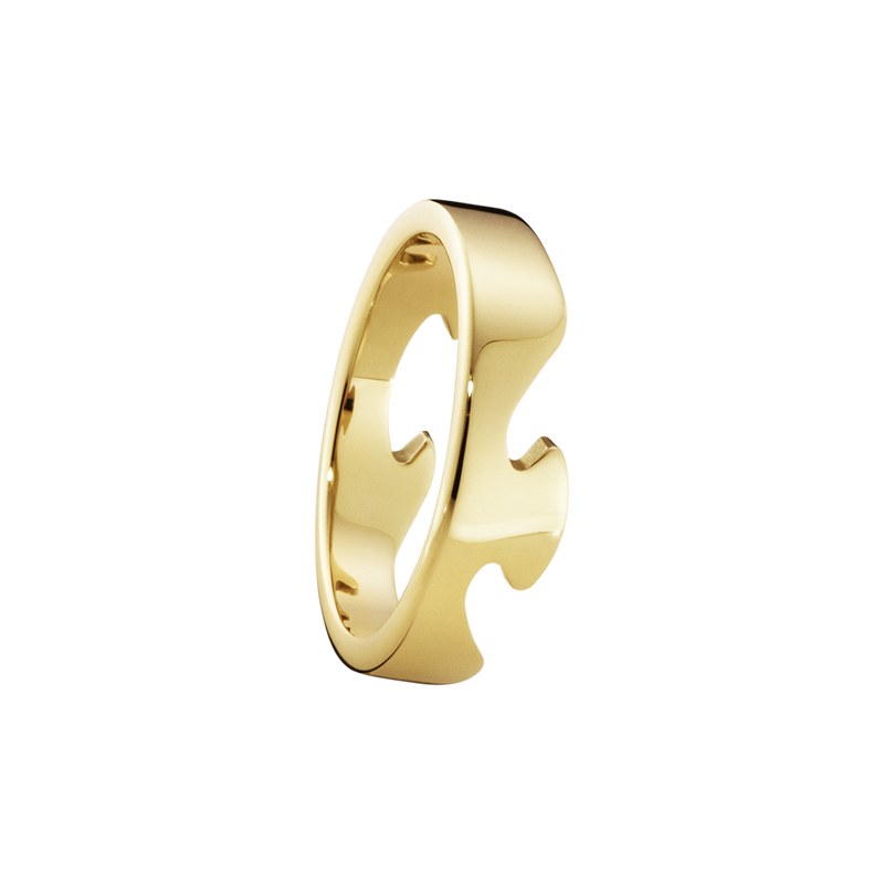 Georg Jensen Fusion 18k Yellow Gold End Ring #1367 B