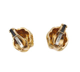 David Webb Swirl Motif Gold Earrings