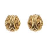 David Webb Swirl Motif Gold Earrings