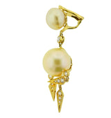 Assael Prince Dimitri Diamond South Sea Pearl Gold Drop Earrings - Oak Gem