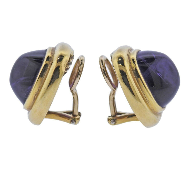 Vintage Tiffany & Co Amethyst Gold Earrings