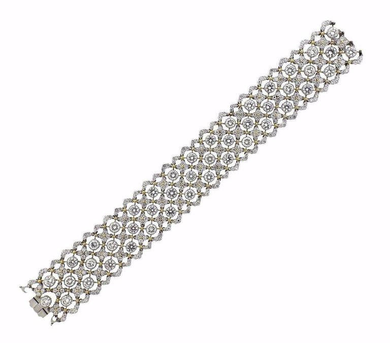 Buccellati Important 19.21 Carat Diamond Gold Bracelet - Oakgem.com