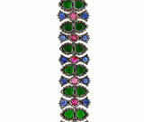 Buccellati Important Carved Jade Ruby Sapphire Gold Bracelet - Oak Gem