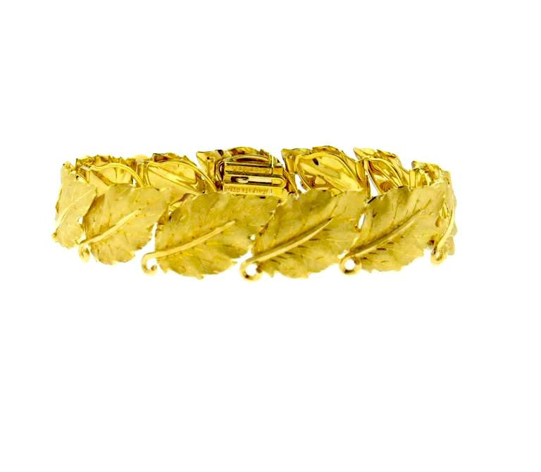 Buccellati Classic Gold Leaf Bracelet - Oakgem.com