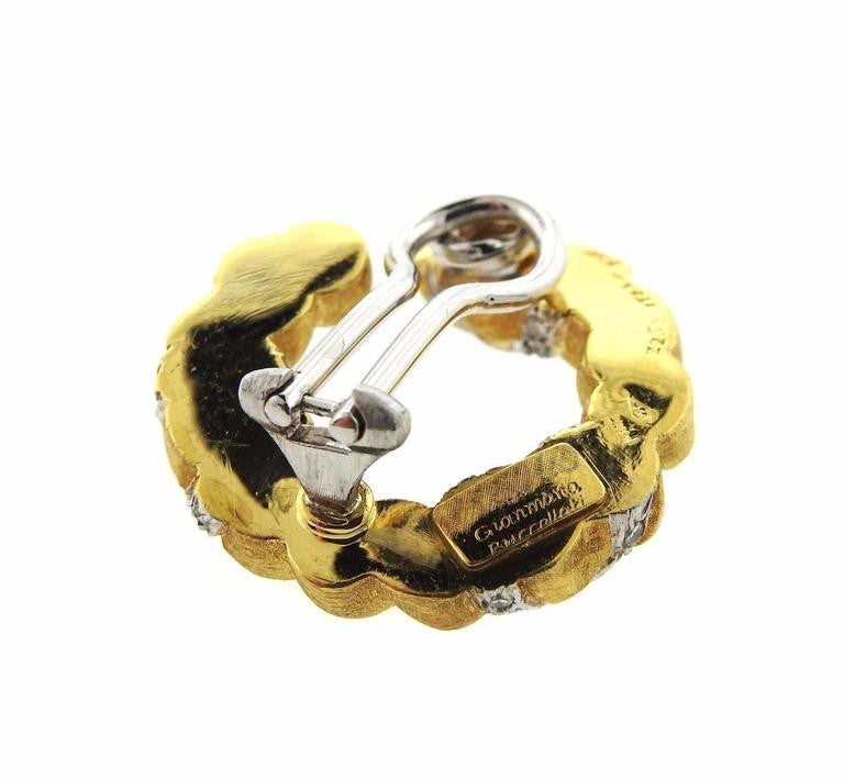 Buccellati Gold Diamond Earrings - Oakgem.com