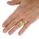 Buccellati Diamond Gold Wide Wedding Band Ring - Oakgem.com